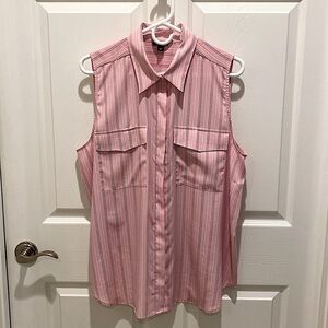Ann Taylor Sleeveless Striped Shirt